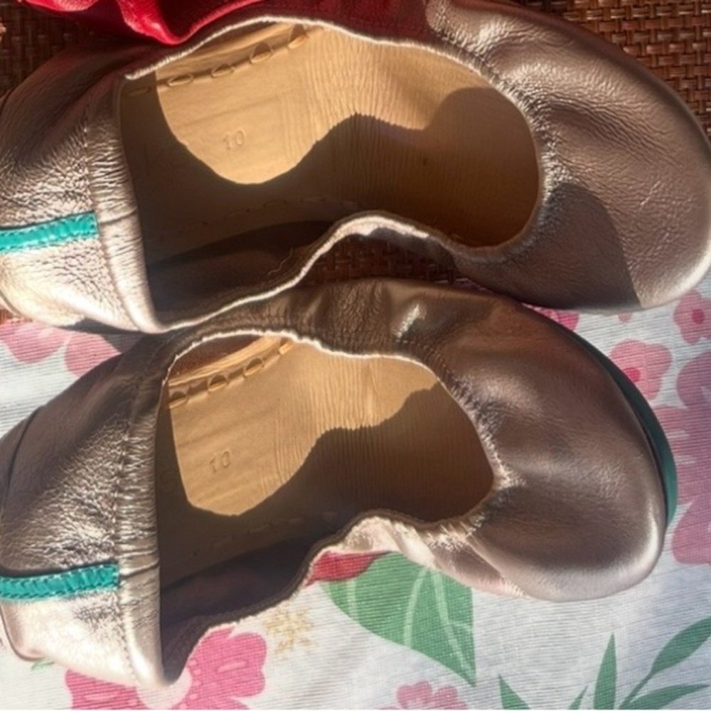 Tieks Ballet Flats – ROSE Metallic – Size 10 – Limited Edition – Very Good
